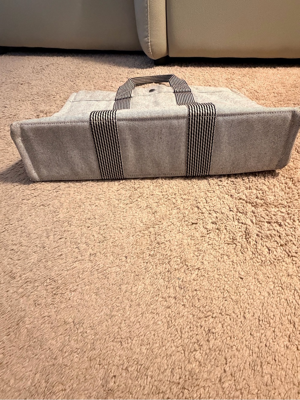 Hermès Fourre Tout MM grey cotton canvas tote bag. 💼 🤩 with COA🤩 - Picture 11 of 15